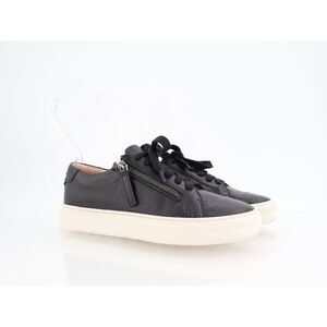 Frankie4 Billie Reptile Sneakers Size 7 Black Leather Platform Shoes Lace Up